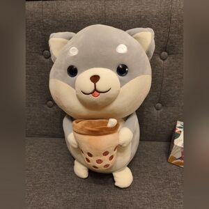 Cute Gray and Cream Plush Toy